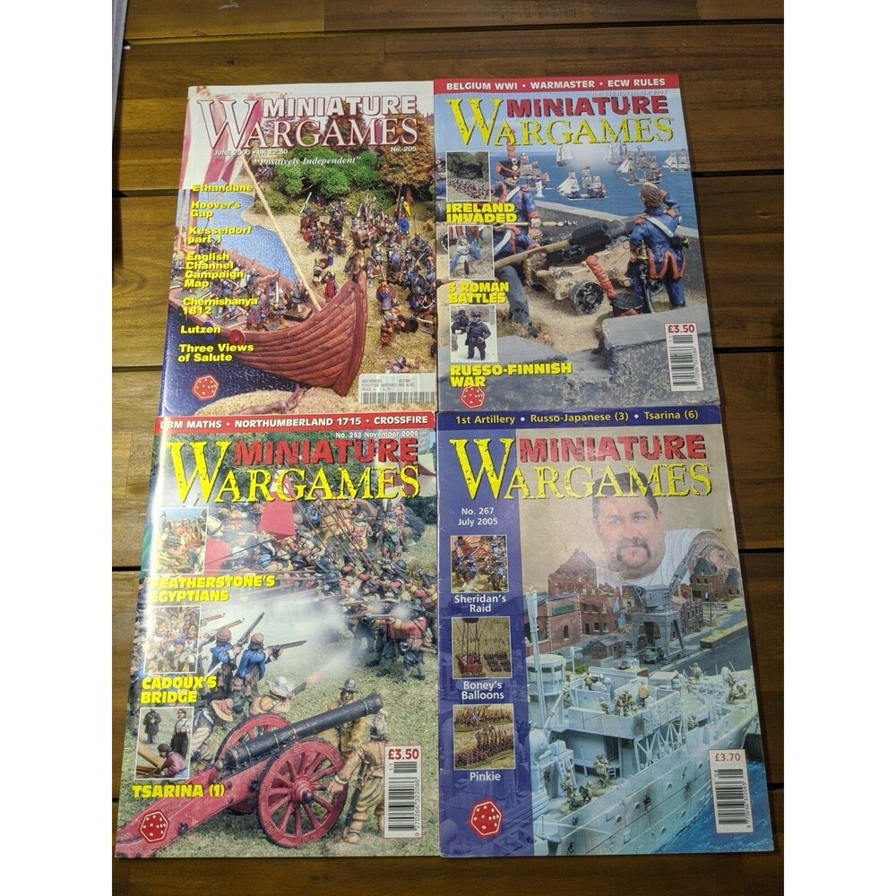 Lot Of (4) Miniature Wargames Magazines 205 246 258 267